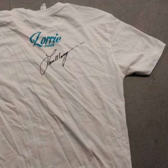 Lorrie Morgan White Cotton T Shirt Size Small Signed Next Level - Picture 9 of 12